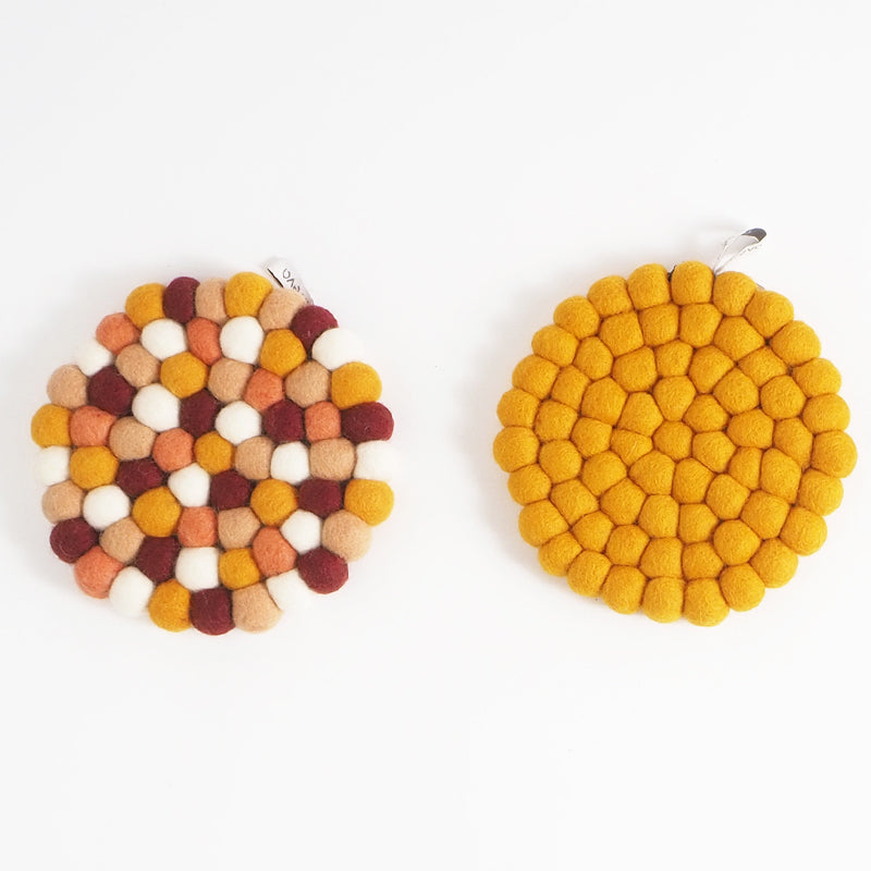 Small Round Trivet - Indian Summer