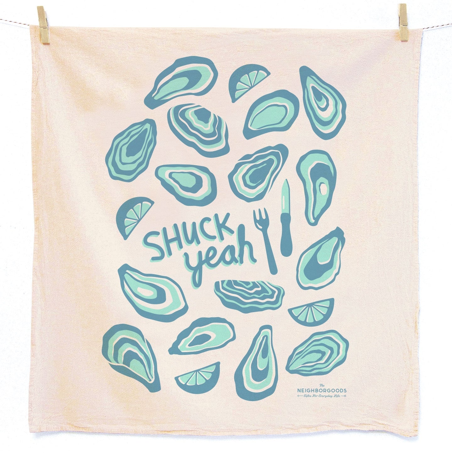 Fresh Oysters Tea Towel Set of 2