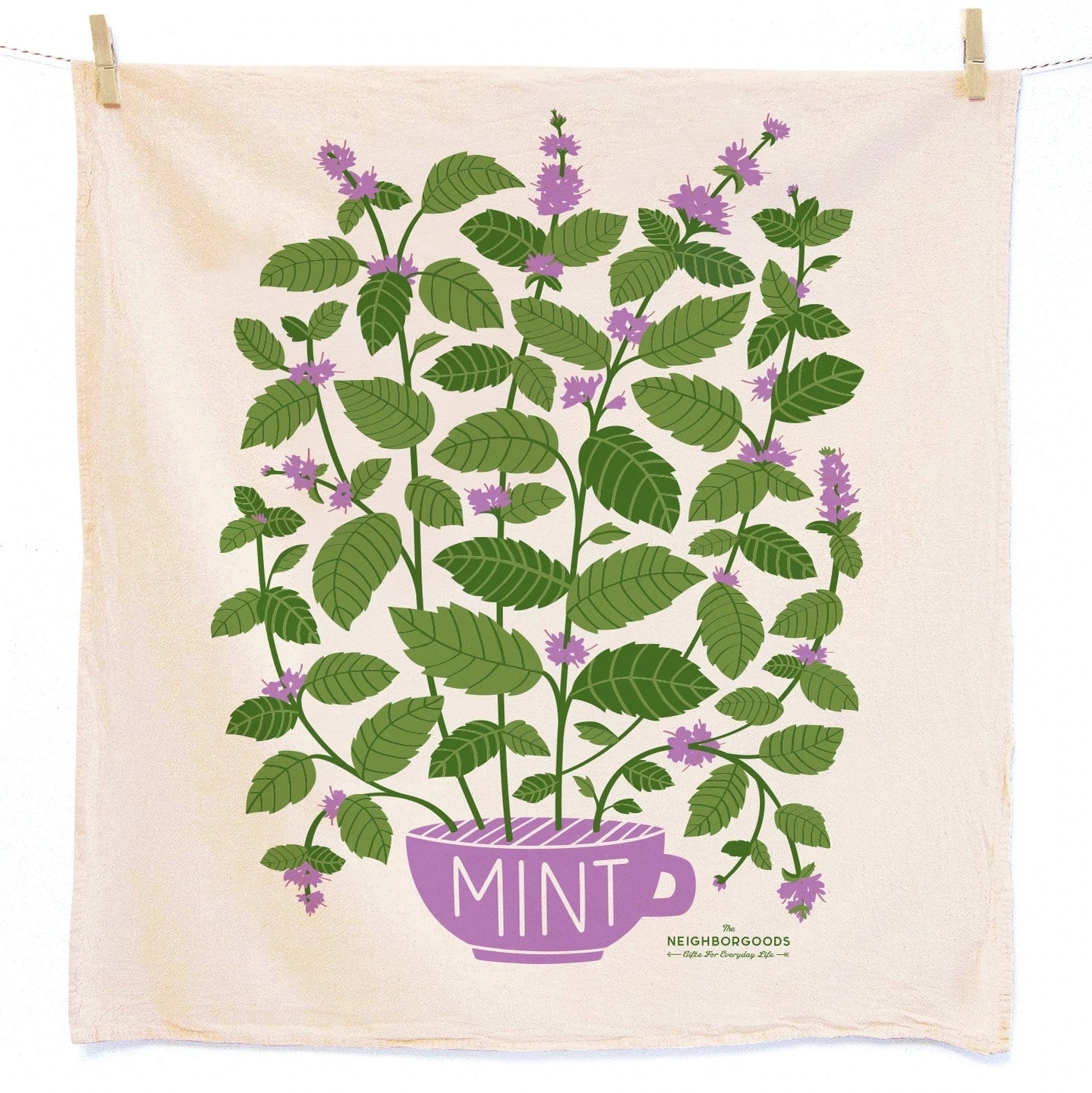 Mint and Melons Tea Towel Set of 2