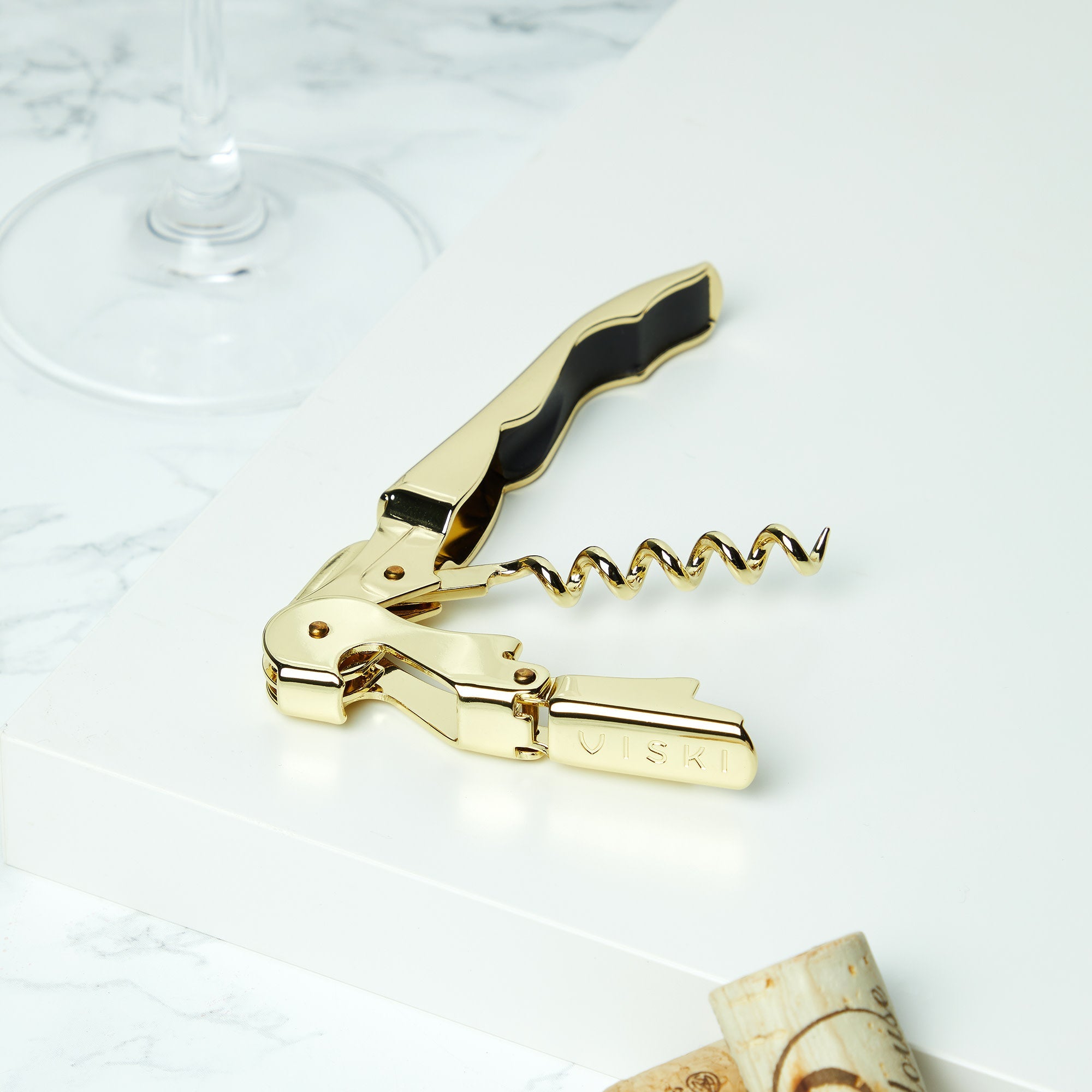 Gold-Plated Double-Hinged Corkscrew