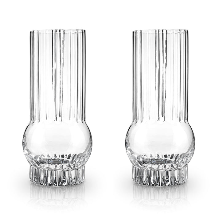 Deco Highball Glasses - Set of 2