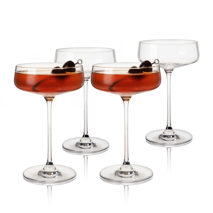 Reserve Crystal Coupe Glasses- Set of 4