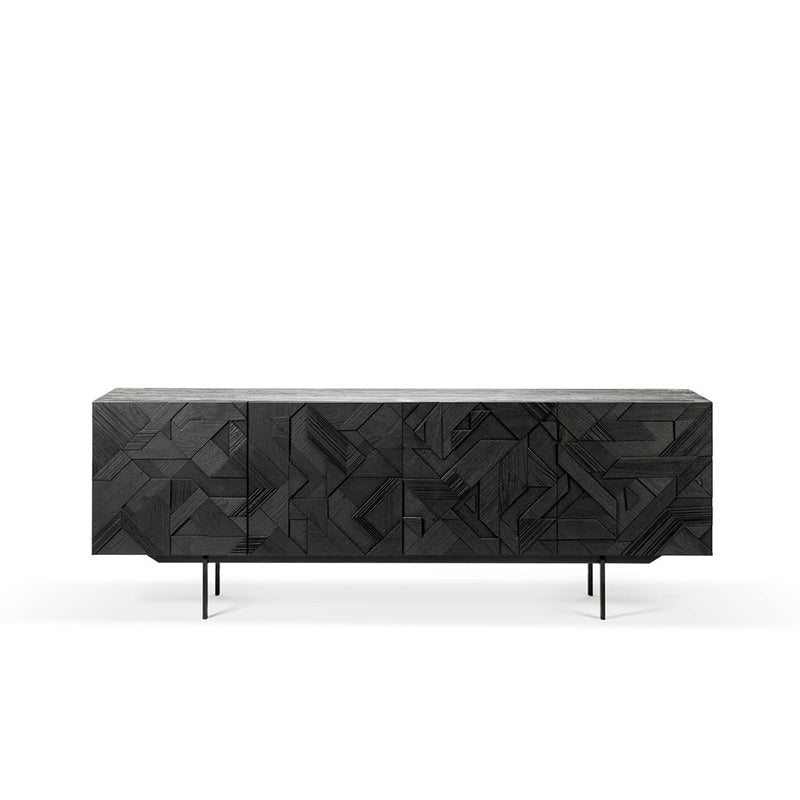 Teak Graphic Sideboard