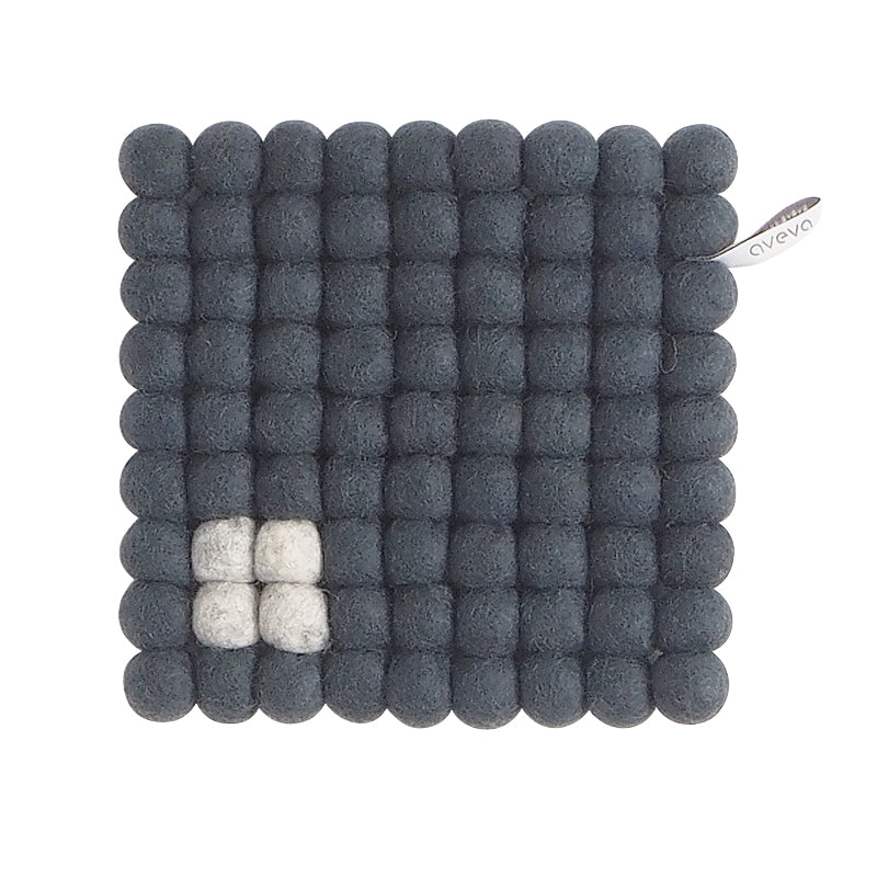 trivet square - dark grey