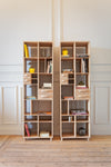 oak pirouette book rack