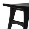 Oak Osso black dining stool