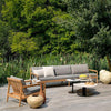 Teak Jack Outdoor 3-Seater Sofa - Off White