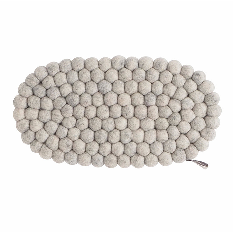 trivet oval - raw grey