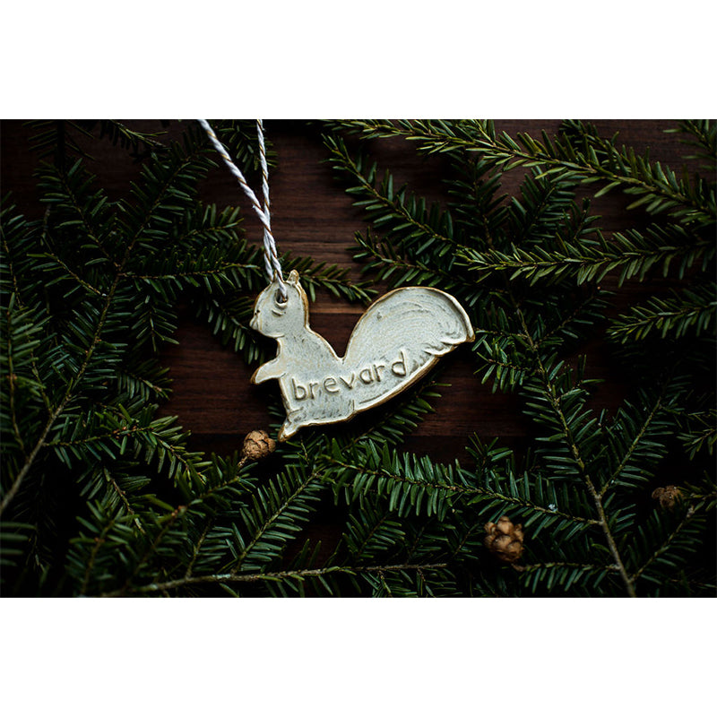 Ceramic White Squirrel Ornament