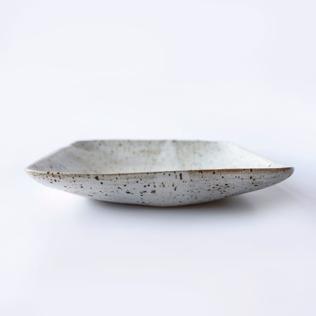 Square Ceramic Dinner Bowl - Bone