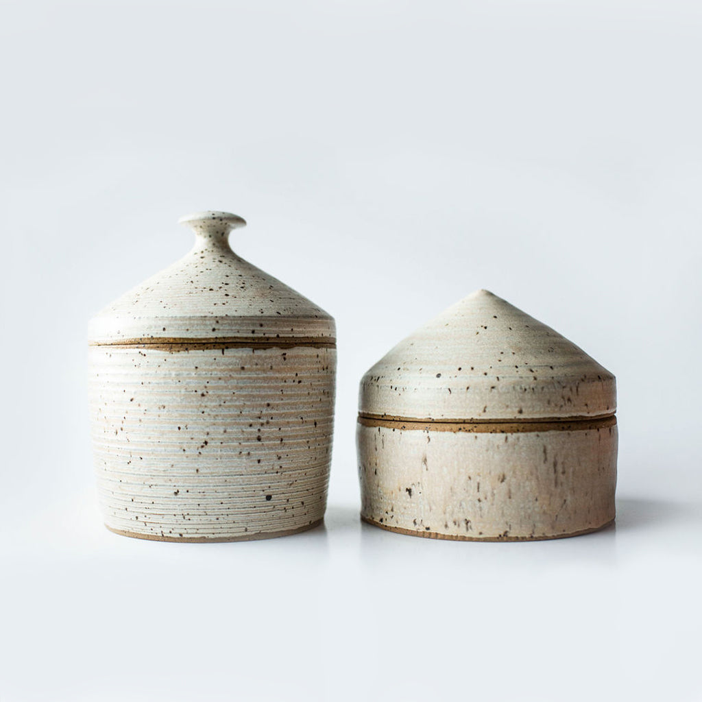 Lidded Jars - Bone