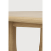 Oak Bok round extendable dining table