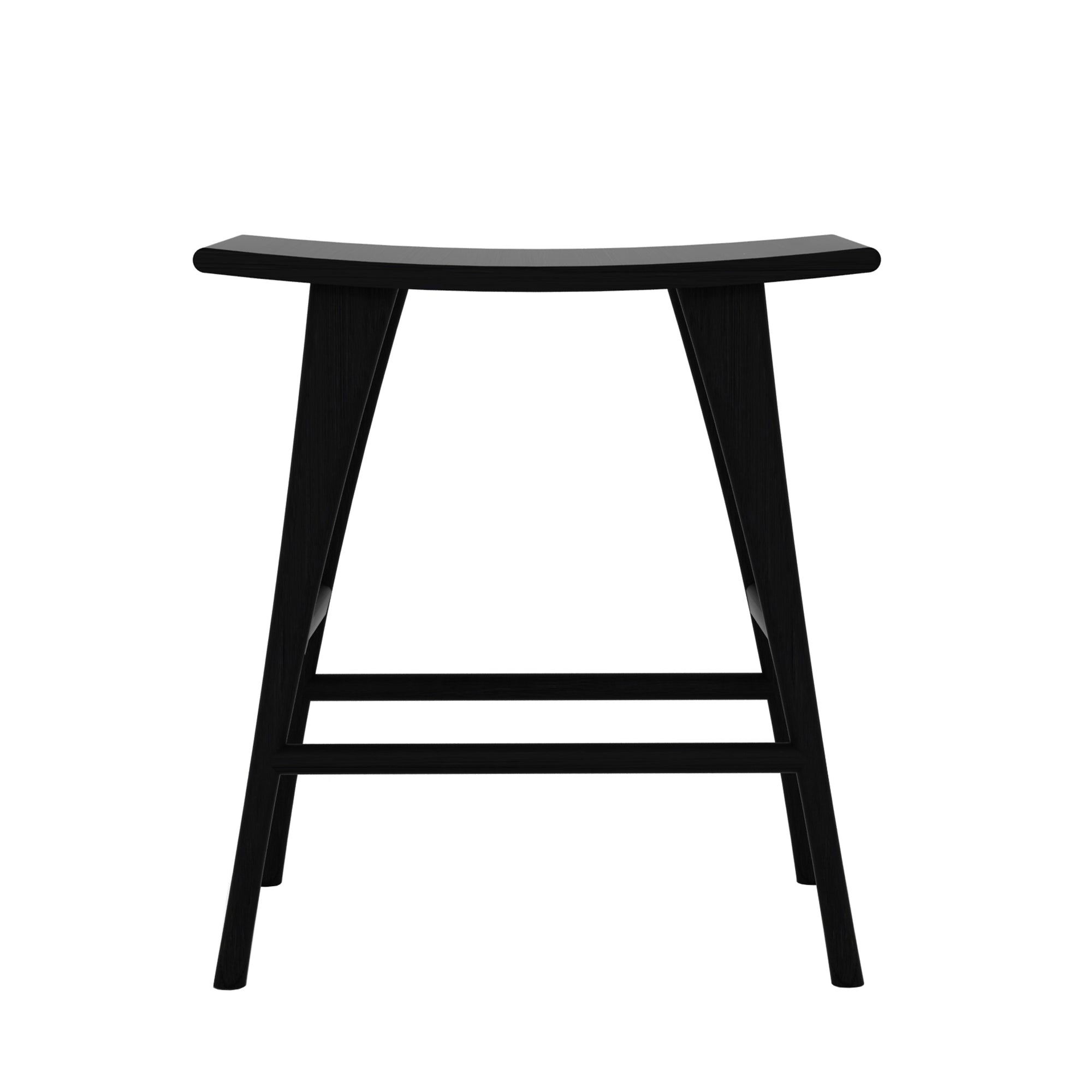 Oak Osso black counter stool