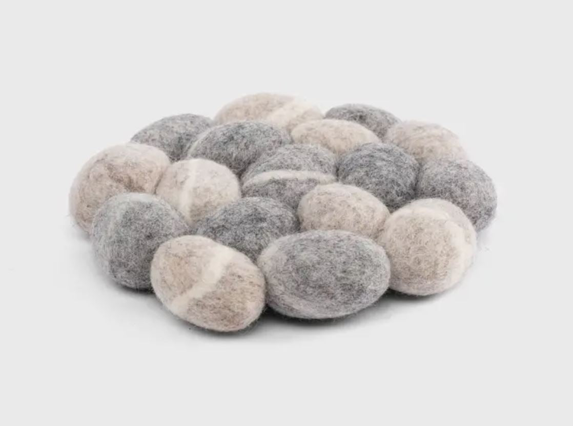 River Rock Trivet - Light Gray