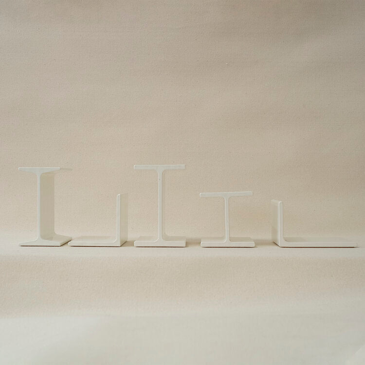 White I-Beam Bookend