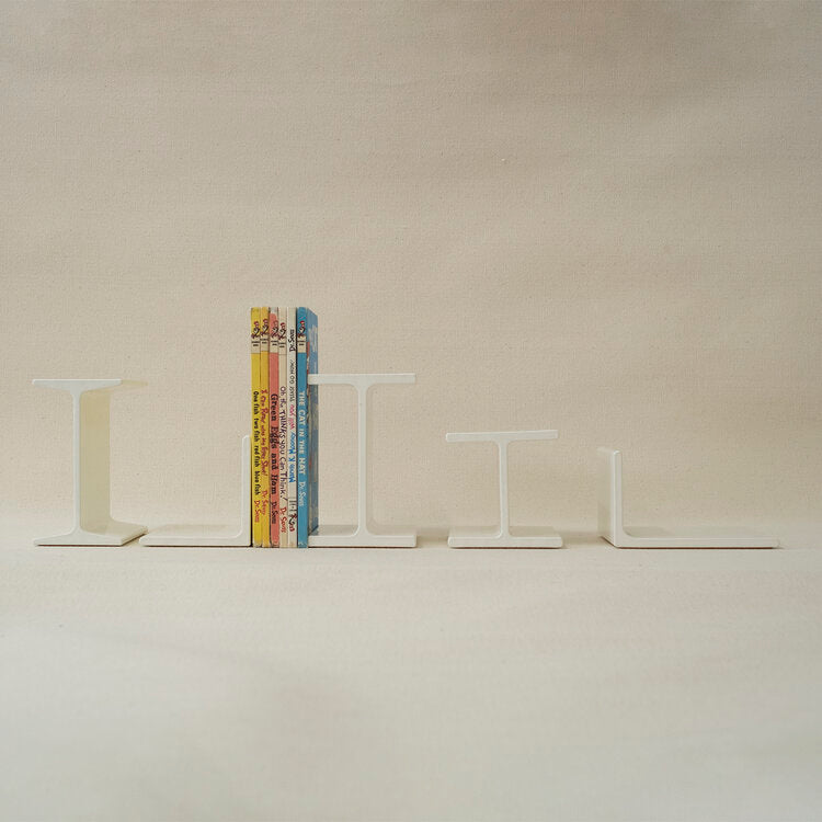 White I-Beam Bookend
