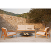 Teak Jack Outdoor 3-Seater Sofa - Off White