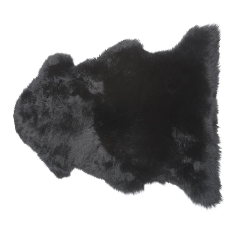 Longwool Single Sheepskin Rug - Black