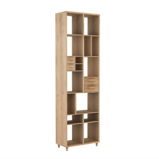 oak pirouette book rack