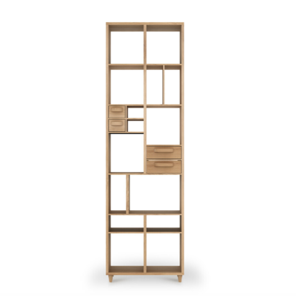 oak pirouette book rack