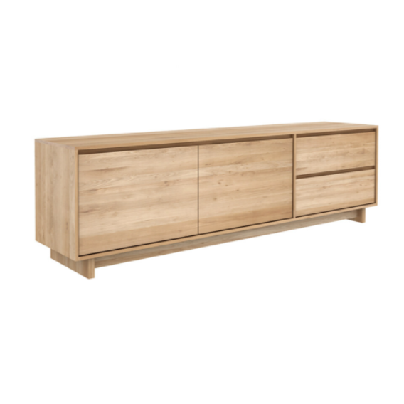 Oak Wave TV Cupboard