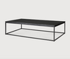 Oak Thin Black Coffee Table