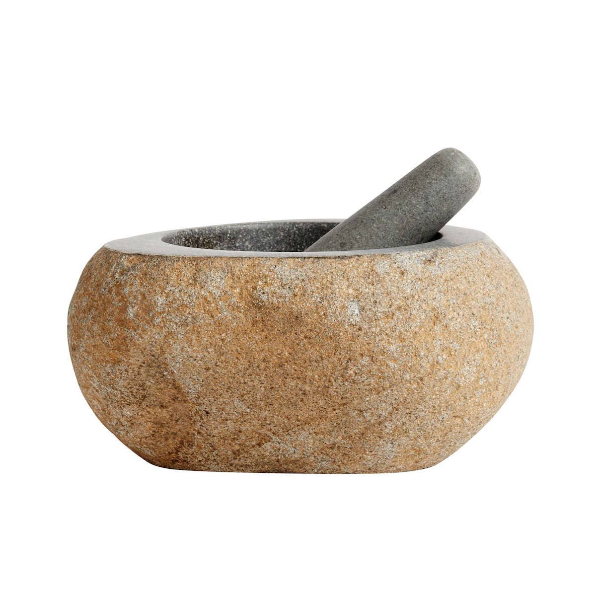 River Stone Mortar and Pestle