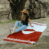 Divided Sky Blanket - Rust/White