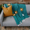 Lazy Daisy Blanket - Teal