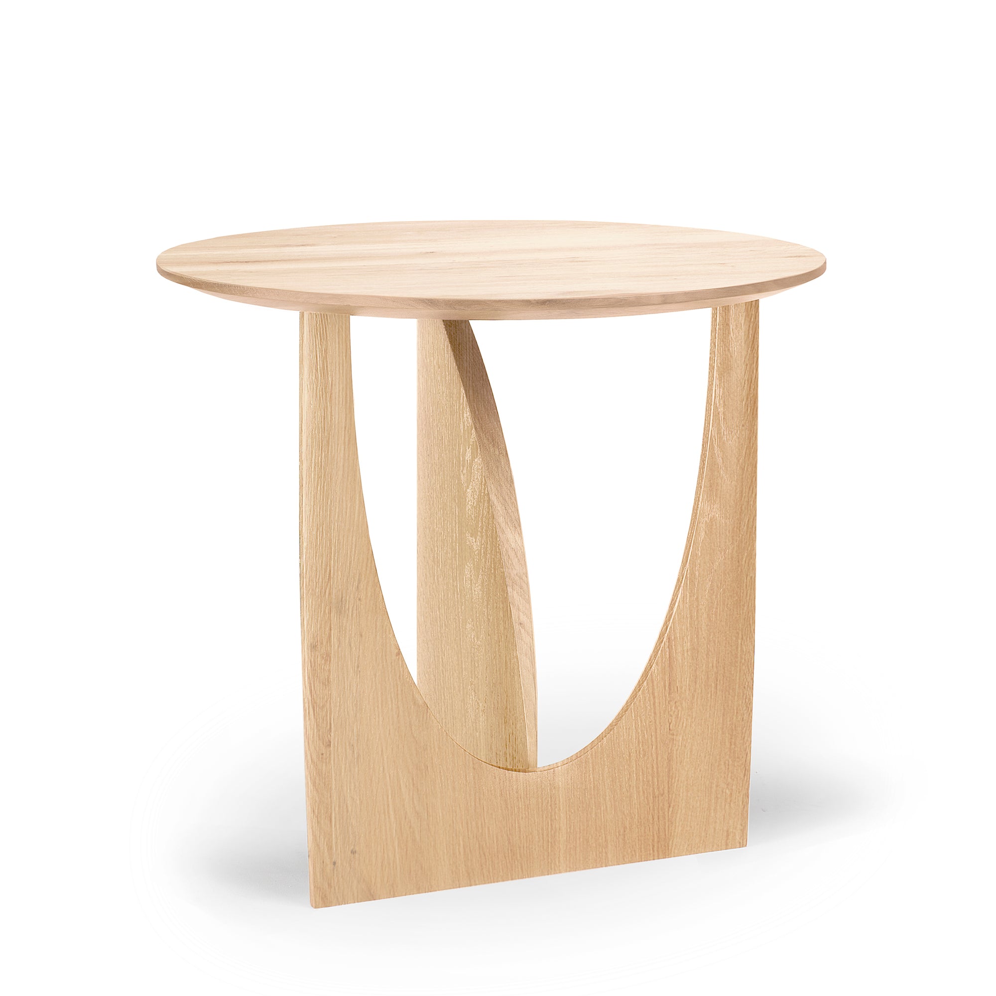 Oak Geometric side table