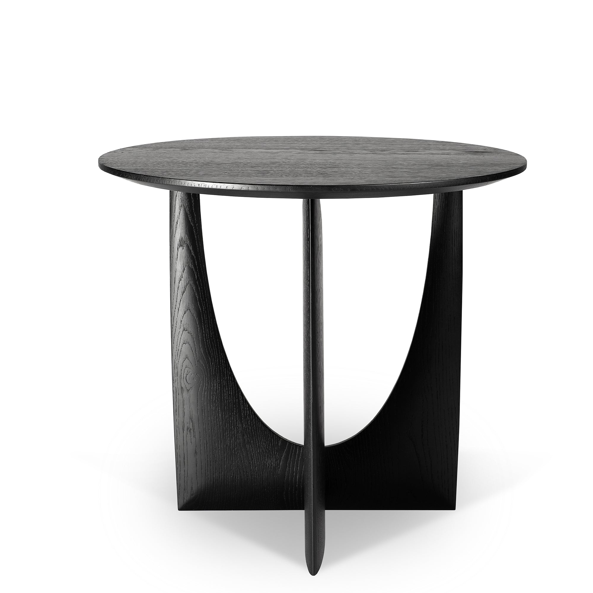 Oak Geometric black side table