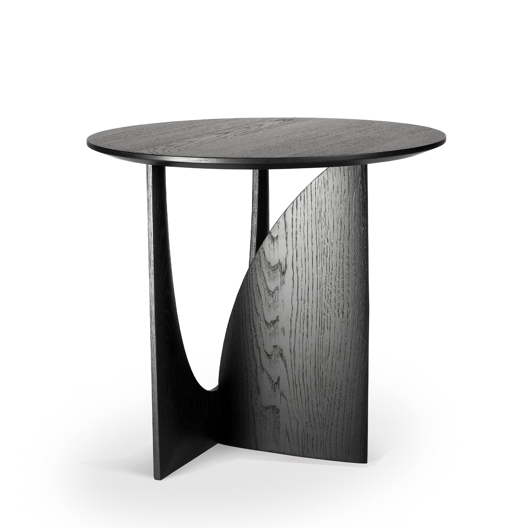 Oak Geometric black side table