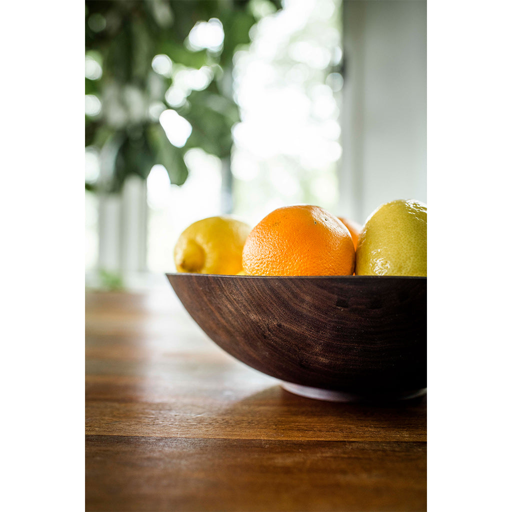 Hand-turned Walnut Salad Bowl - 12"