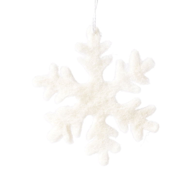 Felted Snowflake Ornament