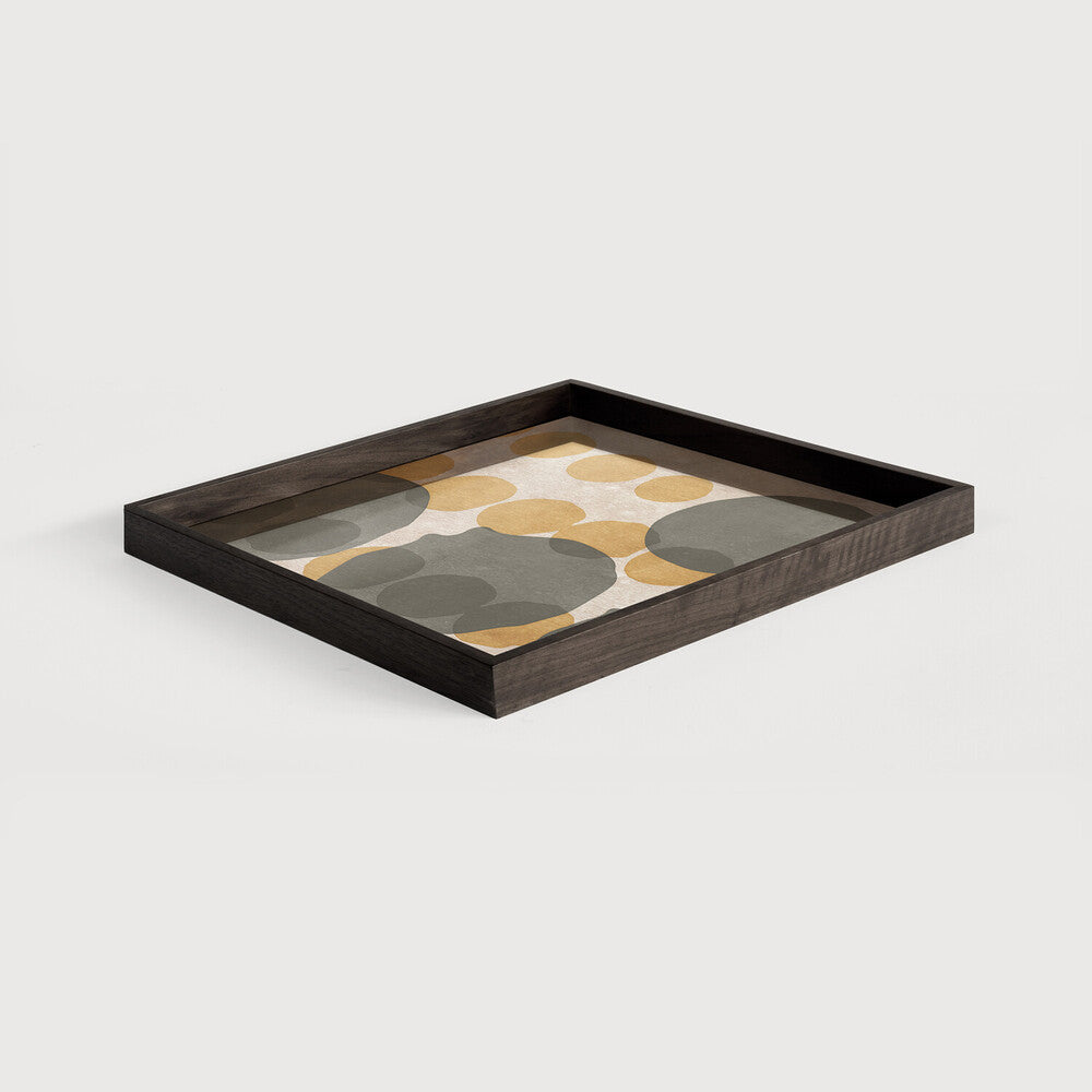 Overlapping Dots glass tray