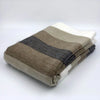 Baby Alpaca Wool Blanket - White/Beige/Brown