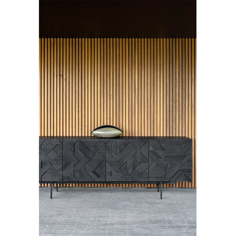 Teak Graphic Sideboard