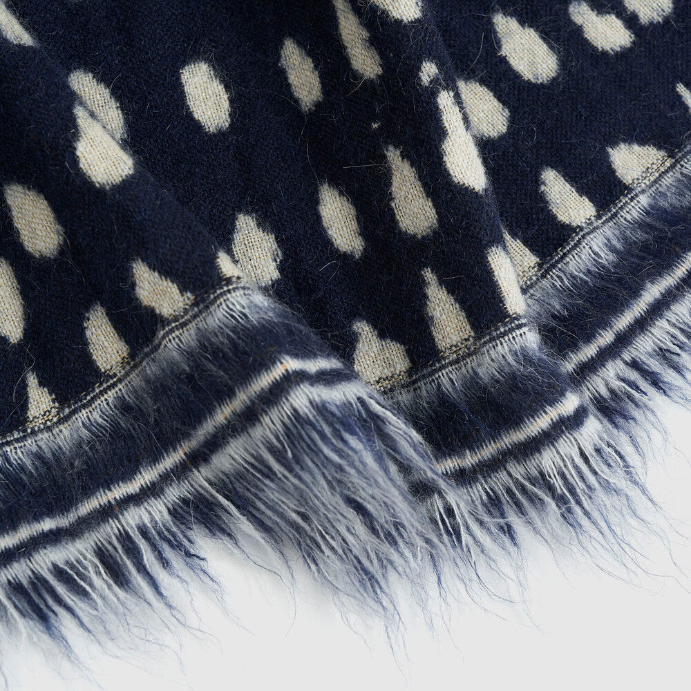 Navy dots throw