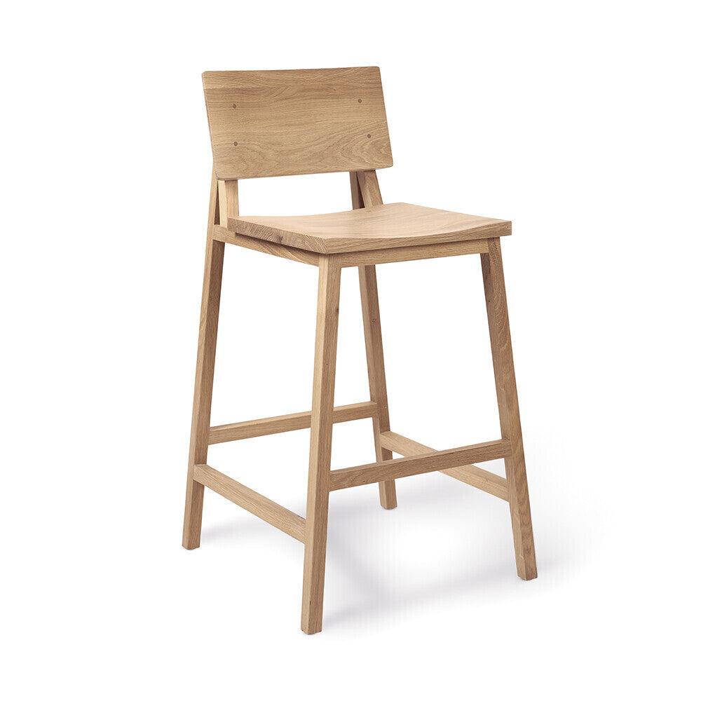 Oak N3 counter stool