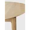 Oak Bok round extendable dining table