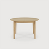 Oak Bok round extendable dining table