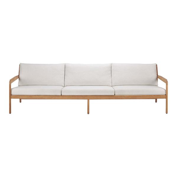 Teak Jack Outdoor 3-Seater Sofa - Off White