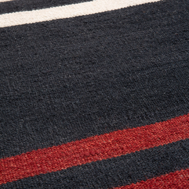 Black Mazandaran kilim rug