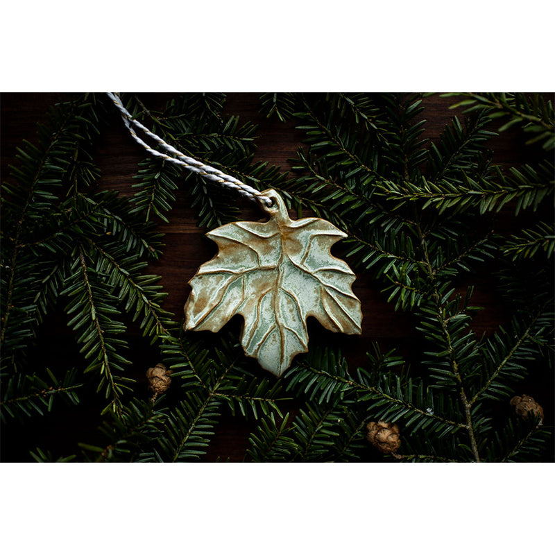 Ceramic Maple Leaf Ornament