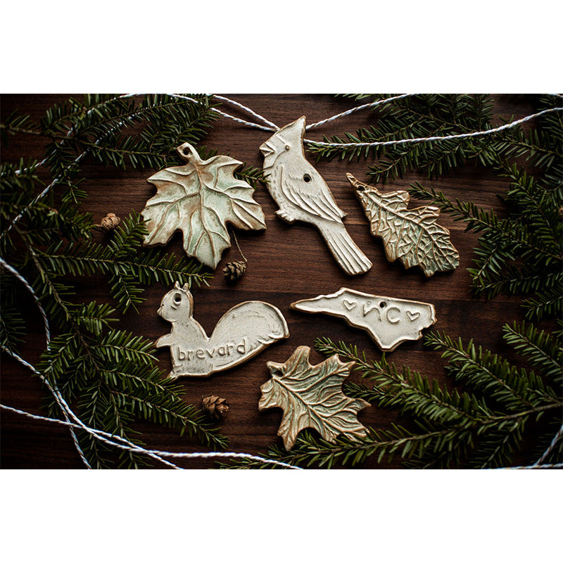 Ceramic Maple Leaf Ornament