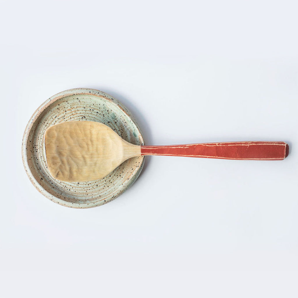 Thrown Spoon Rest - Lichen