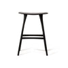 Oak Osso black bar stool