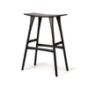 Oak Osso black bar stool