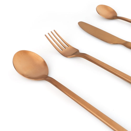 Brushed Copper Flatware