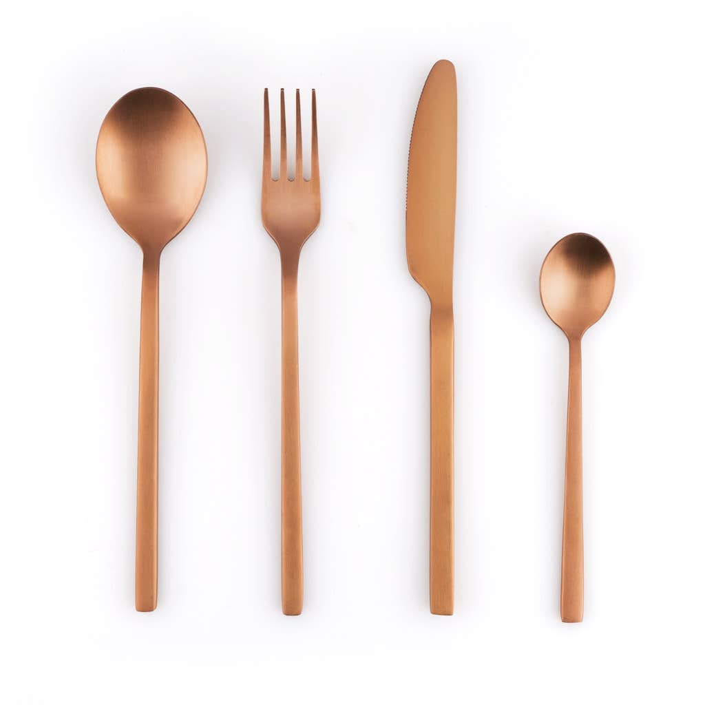 Brushed Copper Flatware